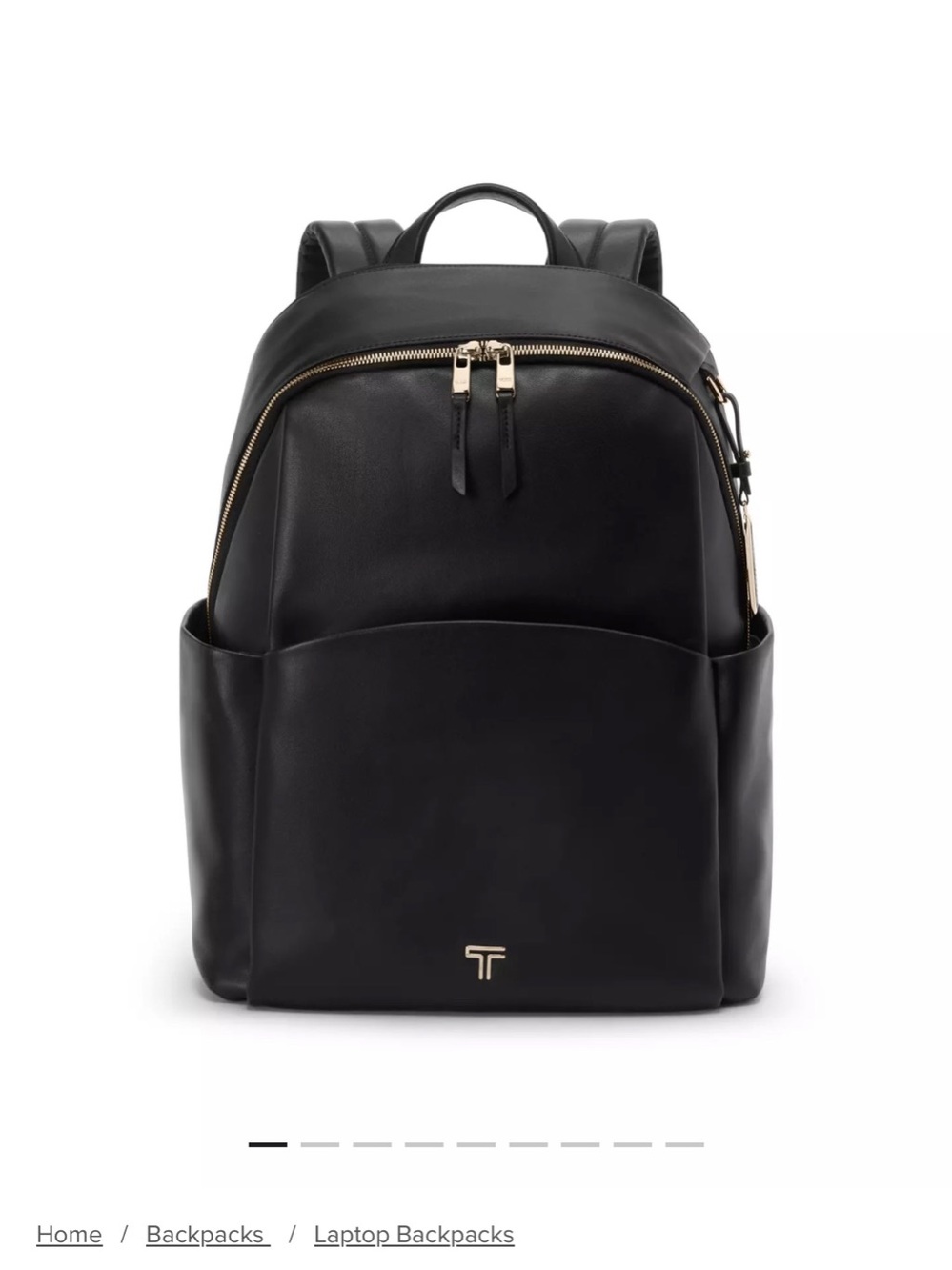Tumi Raina Large black leather backpack